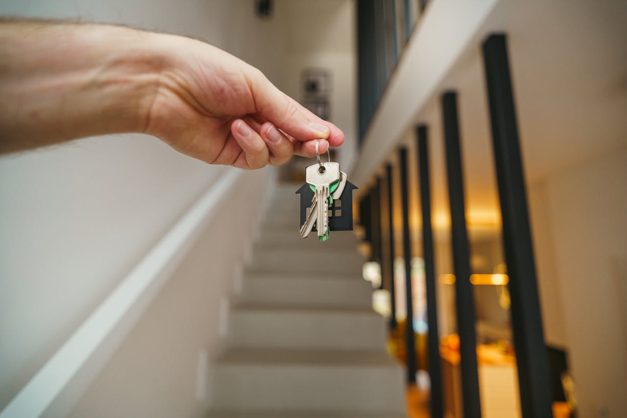 holding house keys in a new home