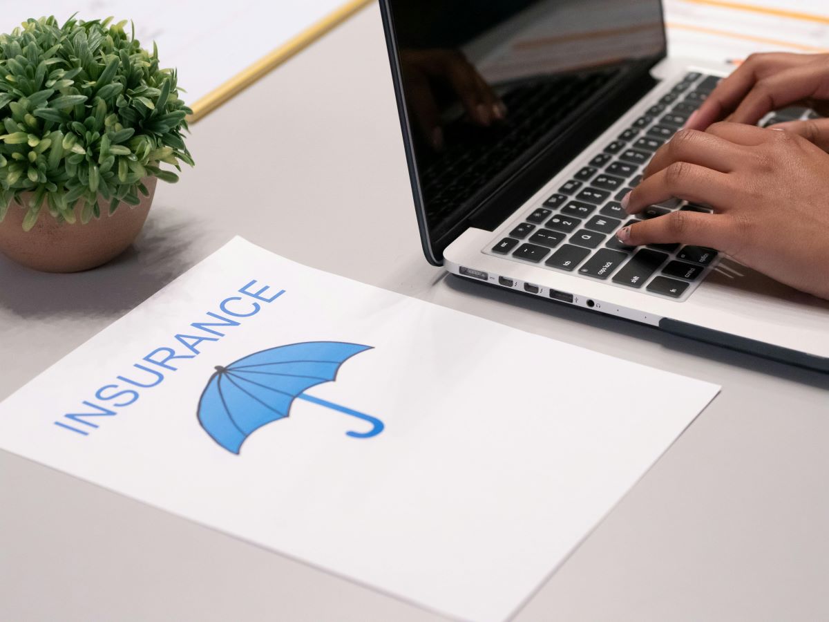 A person using a laptop
